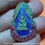 เข็มกลัดลงยาสีแดง,สีน้ำเงิน พระพุทธชินราช วัดเถรพลาย จ.สุพรรณบุรี หลัง ภปร. งานผูกพัทธสีมา ปี 2535