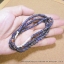 ลูกปัดคลองท่อม หรือ ลูกปัดทราวดี ลูกปัดสแลนด์สีน้ำเงิน ยาว26นิ้ว เก่ามาก NO.6