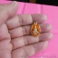 เหรียญหลวงพ่อทอง วัดเขาตะเครา พิมพ์ลูกท้อ เนื้อทองแดงกะไหล่ทองลงยาสีส้ม