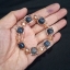 สร้อยข้อมือลูกปัดหินสีดำแท้ ขนาด1cm. ร้อยรวมกับคริสตัล ด้วยยางยืดสไตลแฟชั่นสวยหรู ความยาว16cm. เส้นที่2 ส่งฟรี