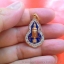 เหรียญหลวงพ่อวัดบ้านแหลม กะไหล่ทองลงยา2สี ขาว+น้ำเงิน ปี2535 จ.สมุทรสงคราม