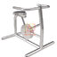 FTS-04 เครื่องออกกำลังกายกลางแจ้งสแตนเลส อุปกรณ์บริหารข้อเข่า-ขา (แบบจักรยานล้อเหล็กนั่งตรง)
