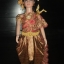 ชุดไทยสีแดงสไบลูกไม้สำเร็จ ราคานี้ไม่รวมเครื่องประดับ
