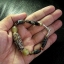 สร้อยข้อมือหินทิเบต6ตา,หินDZI 6 eyes หินเก่ามากเนื้อแตกลายงา +ลูกปัดโบราณ ยาว 8 นิ้ว หนัก 24 g.
